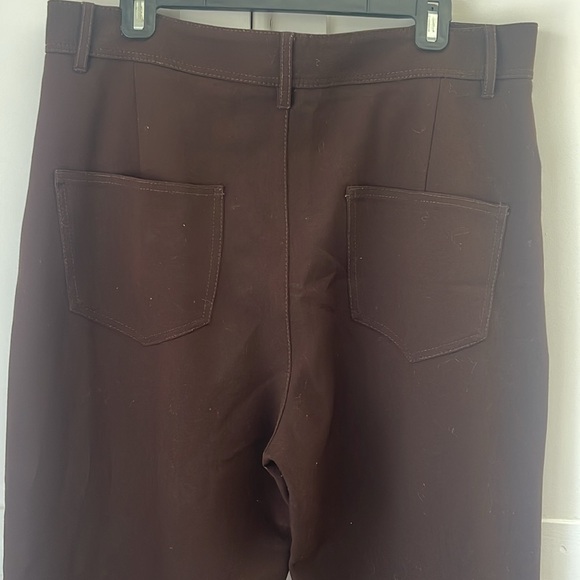 ZARA Chocolate Brown Work Pants - Picture 5 of 6